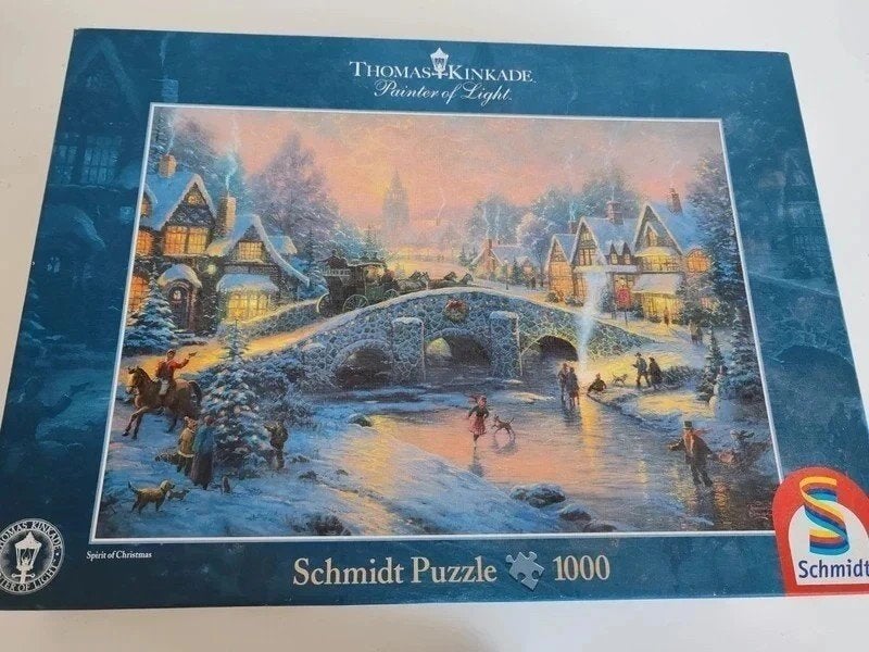 Thomas kinkade puzzel, Hobby en Vrije tijd, Ophalen of Verzenden, 500 t/m 1500 stukjes, Zo goed als nieuw, Legpuzzel