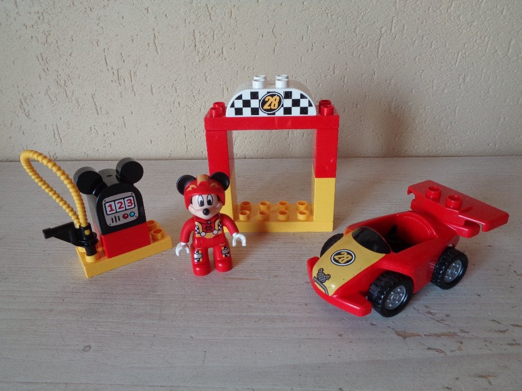 LEGO DUPLO Mickey's racewagen 10843, Kinderen en Baby's, Gebruikt, Ophalen of Verzenden, Compleet, Duplo