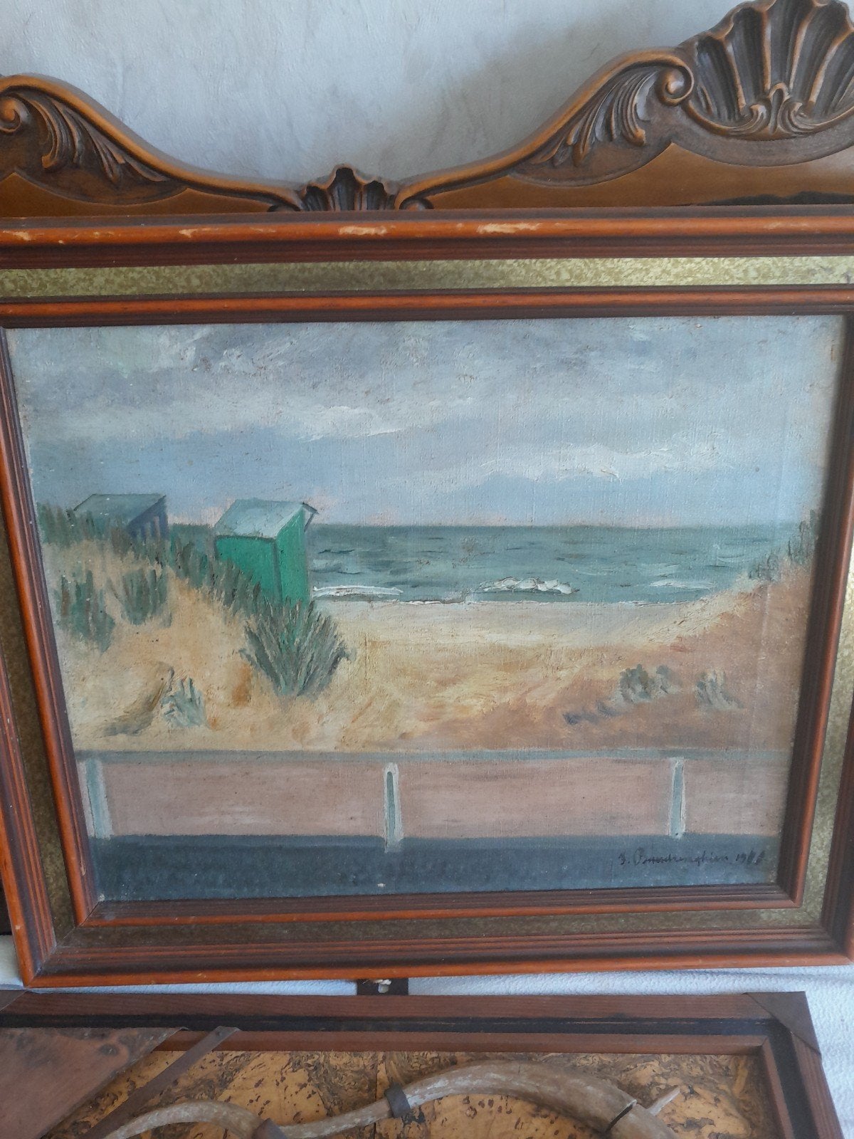 de zee gesigneerd  Baudreghein ?, Enlèvement ou Envoi, Signé, Toile