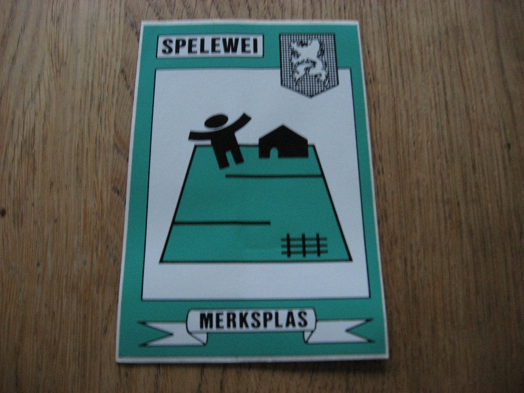 Vintage Sticker Spelewei Merksplas 8 x 12 cm, Collections, Enlèvement ou Envoi, Neuf, Autres types