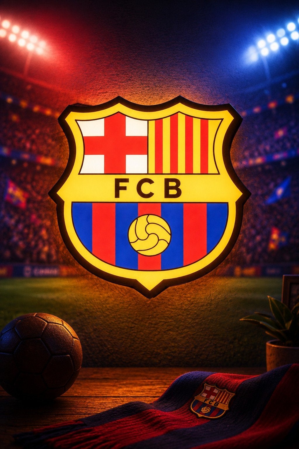 FC Barcelona reclamebak inclusief LED verlichting., Ophalen of Verzenden, Nieuw, Overige typen