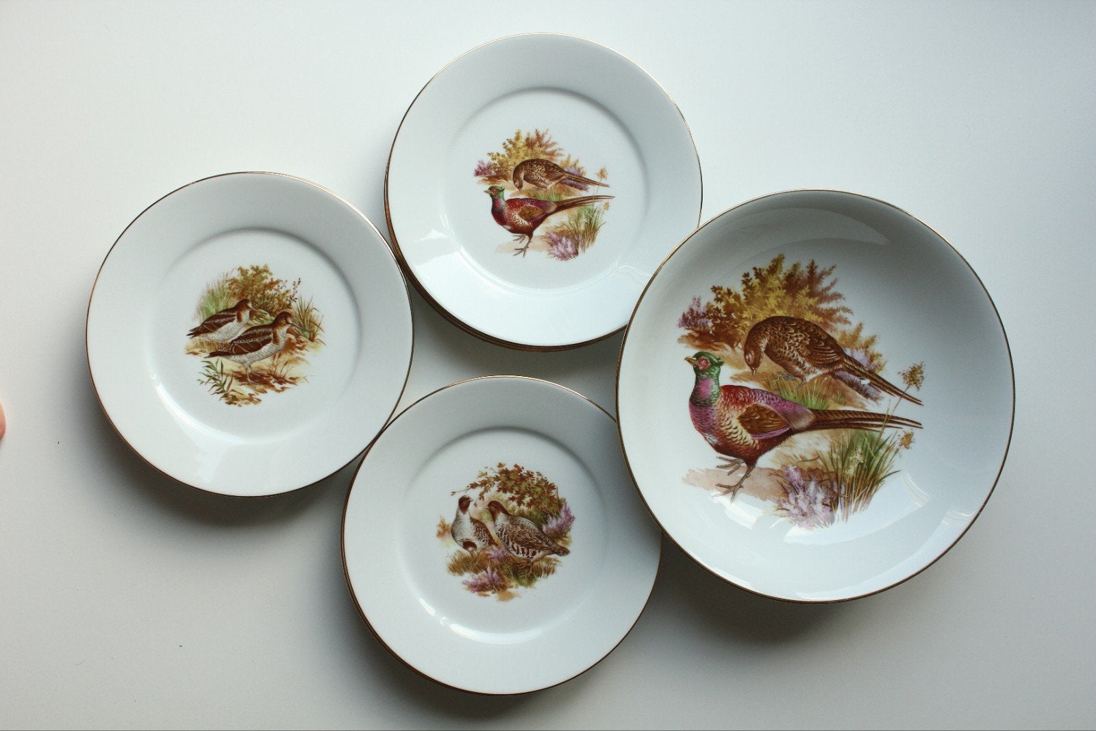 Service à gibier vintage en porcelaine de Limoges — Domino, Enlèvement
