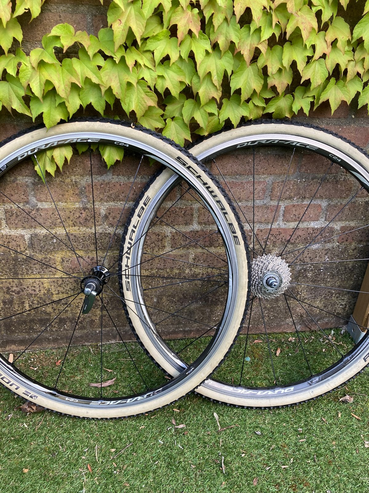 Shimano Dura Ace c24 wielset met Schwalbe banden, Fietsen en Brommers, Fietsonderdelen, Gebruikt, Gravelbike, Aluminium, Ophalen