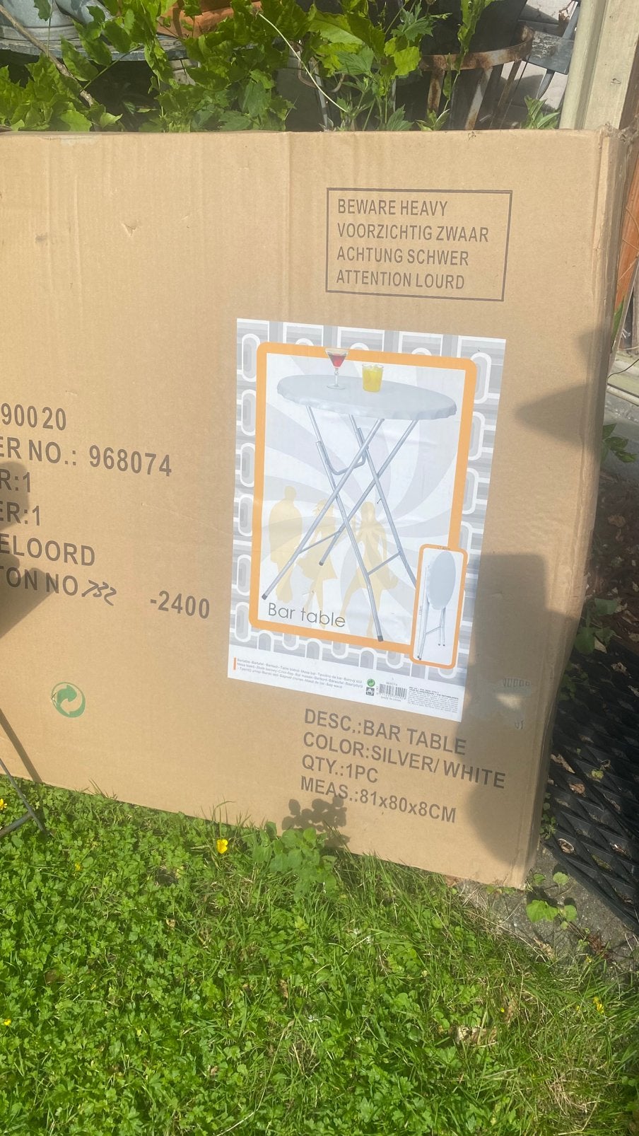 Witte Party  tafel nieuw, Ophalen, Kunststof, 100 tot 150 cm, 50 tot 100 cm