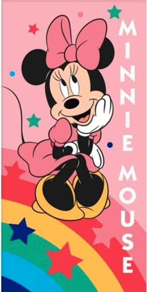 Minnie Mouse Badlaken / Strandlaken Rainbow Katoen - Disney, Enfants & Bébés, Maillots de bain pour enfants, Neuf, Enlèvement ou Envoi