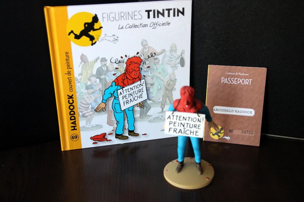 Moulinsart figurine n 69 verf peinture Tintin Hergé Kuifje, Verzamelen, Stripfiguren, Zo goed als nieuw, Kuifje, Verzenden