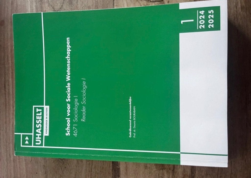 STUDIEBOEKEN SOCIALE WETENSCHAPPEN UHASSELT, Enlèvement, Neuf