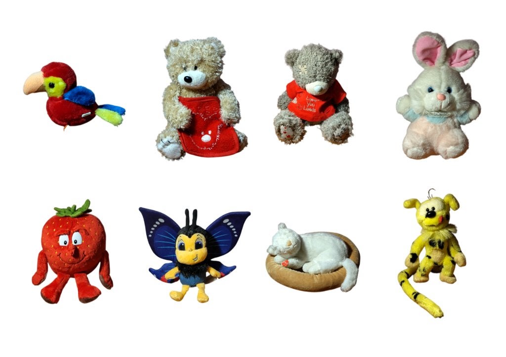 8 peluches (comme neuf, vintage) prix: 5€ / 10€ pcs, Enlèvement, Utilisé, Autres types