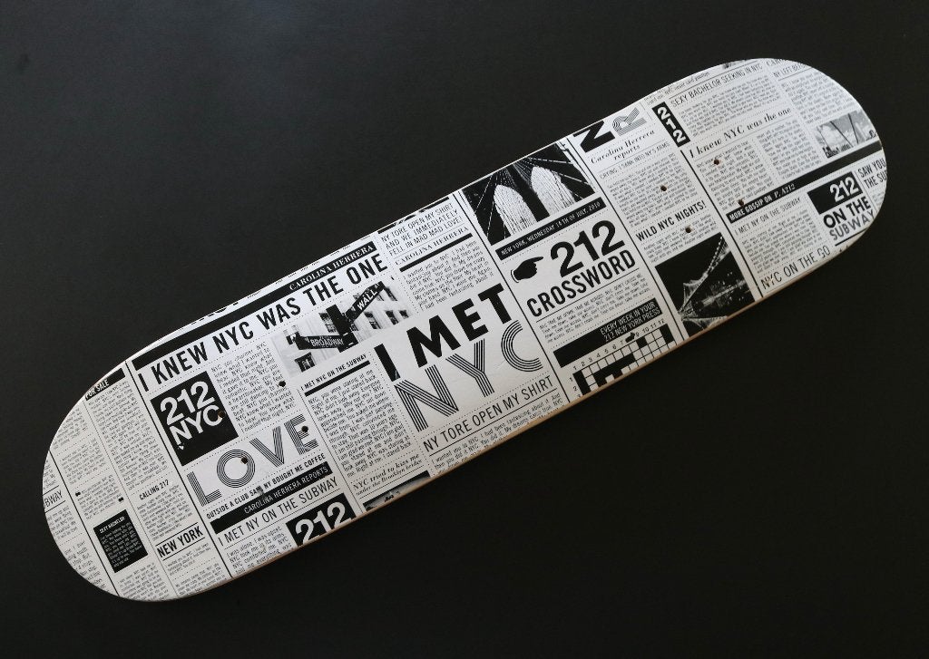 limited edition skateboard deck van Carolina Herrera 212 NYC, Ophalen of Verzenden, Zwart, Hout