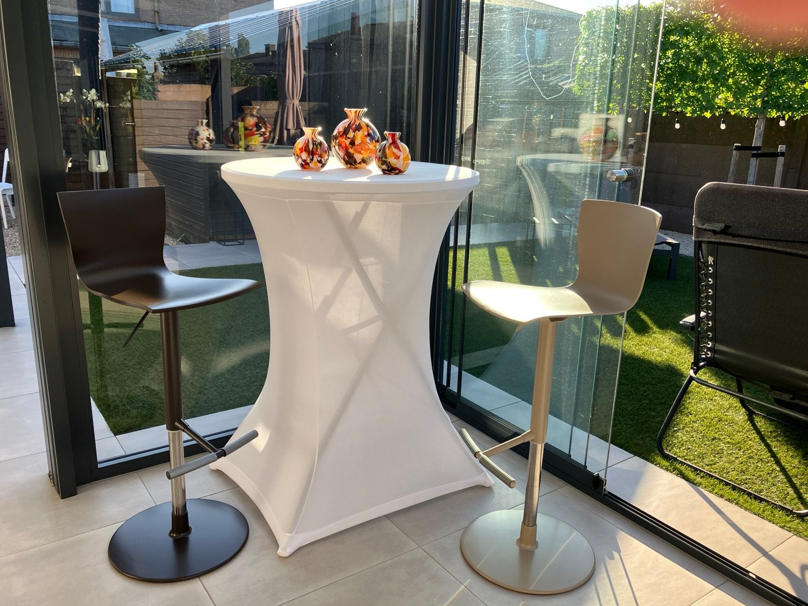 2 tabourets de bar design COLICO pour le prix d'un, 90 cm ou plus, 2 tabourets, Comme neuf, Métal