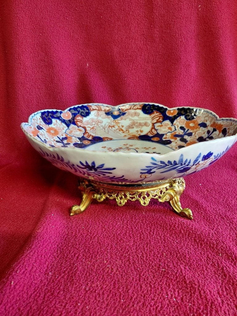 Antieke schaal in de stijl van Japans imari-porselein., Antiek en Kunst, Ophalen
