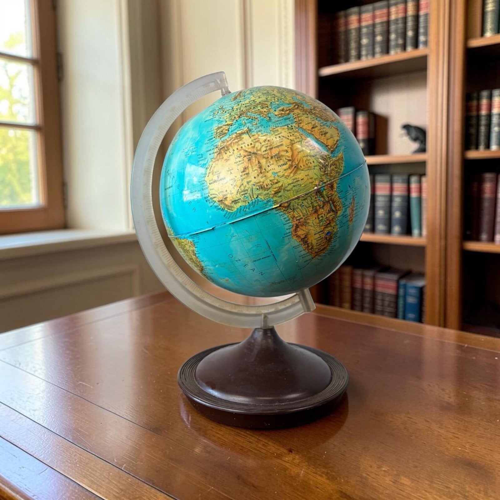 Vintage kleine wereldbol / globe / decoratie, Antiek en Kunst, Ophalen