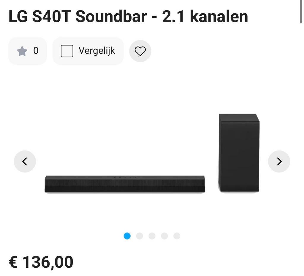 LG soundbar en subwoofer, Ophalen, Zo goed als nieuw