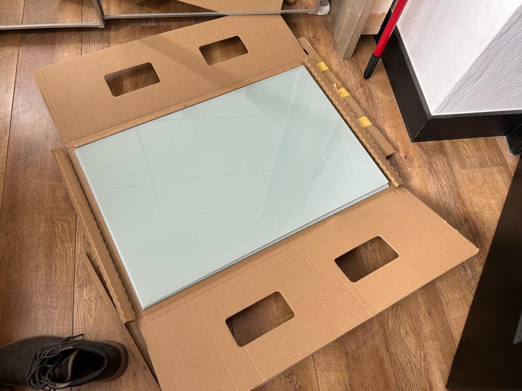8 melkglas panelen voor pax kast schuifdeuren, Ophalen, Zo goed als nieuw
