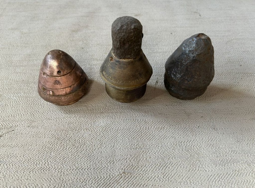 wo1 - Britse fuzen, timers, ontstekers - LEEG, Ophalen of Verzenden, Landmacht, Hulzen of Bodemvondsten