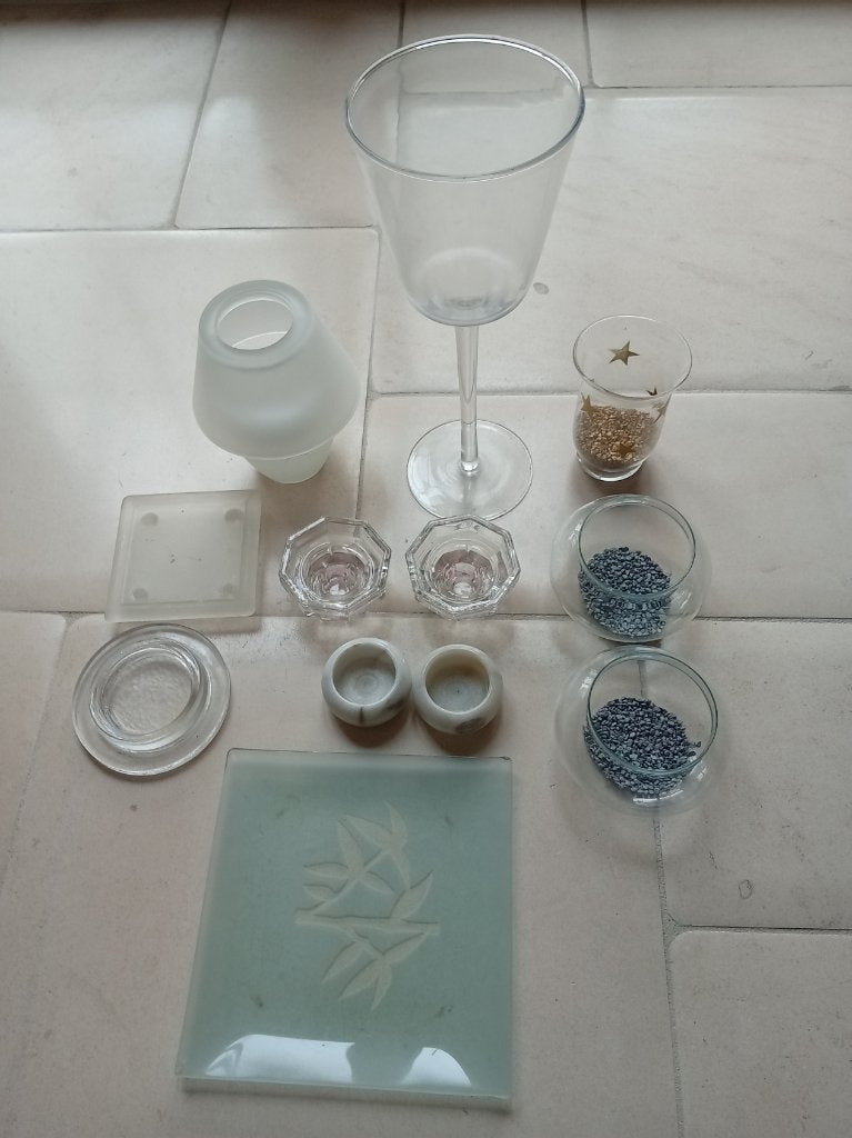 bougeoirs, Enlèvement ou Envoi, Utilisé, Verre