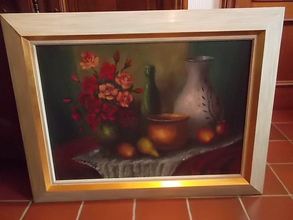 olieverf stilleven, Antiek en Kunst, Ophalen, Olieverf, Stilleven