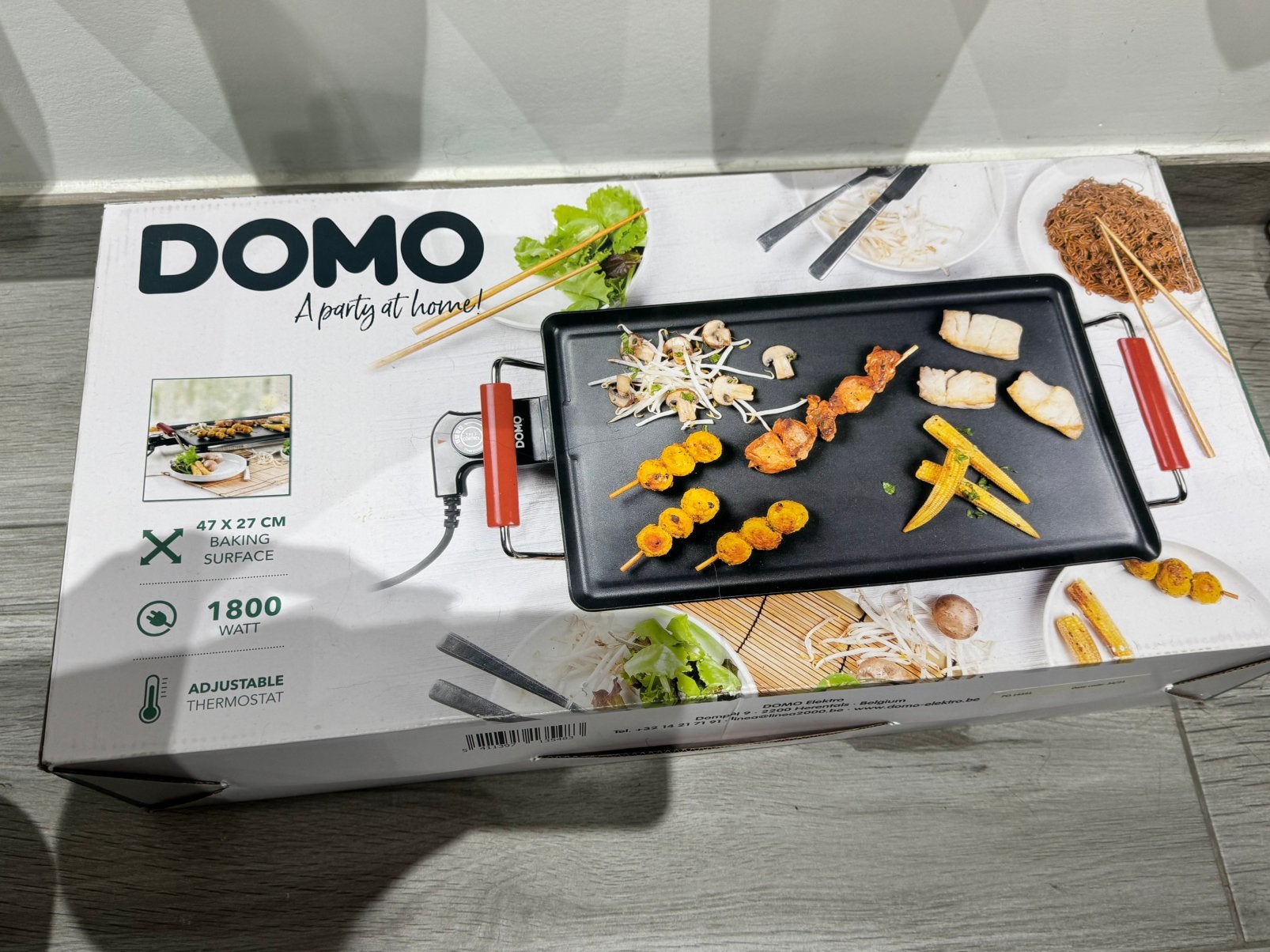 DOMO 1800 W elektrische bakplaat - nooit gebruikt, Ophalen of Verzenden, Nieuw