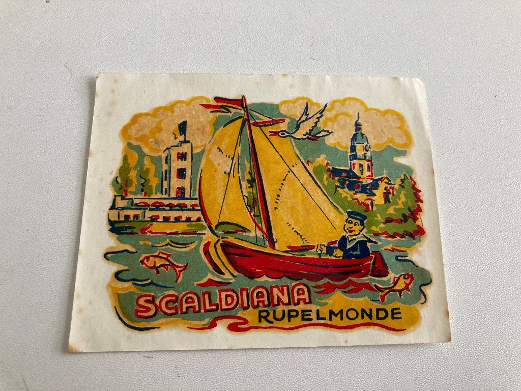 Decalcomanie " Rupelmonde " Scaldiana, Ophalen of Verzenden, 1980 tot heden, Ongelopen, Oost-Vlaanderen