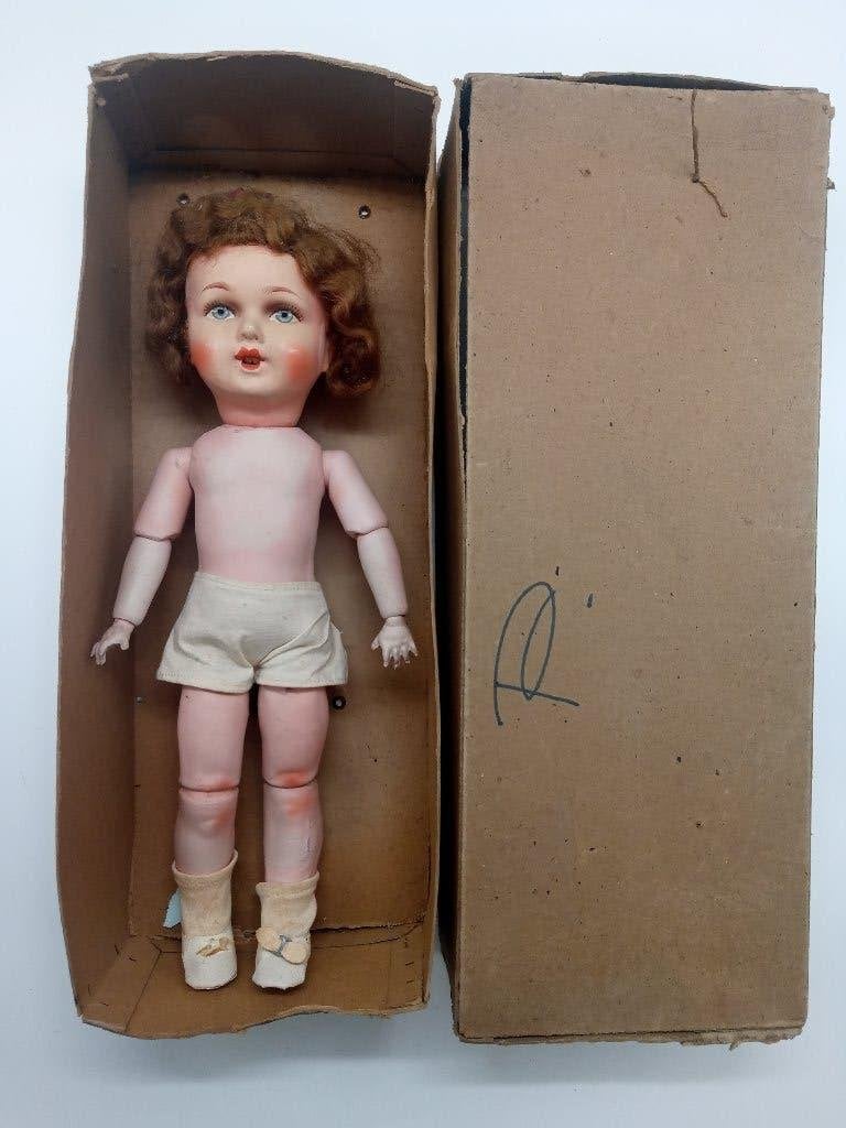 Mooie antieke unica pop - Belgium - jaren '20-'30, Verzamelen, Ophalen of Verzenden, Gebruikt, Pop