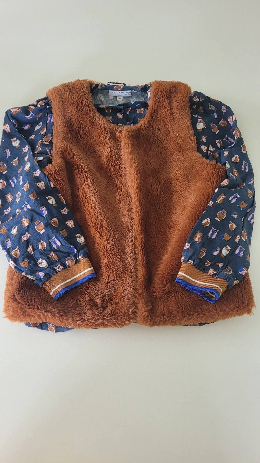 Setje blouse uiltjes en bruine bolero Maat: 128 Hampton Bays, Kinderen en Baby's, Ophalen of Verzenden, Setje