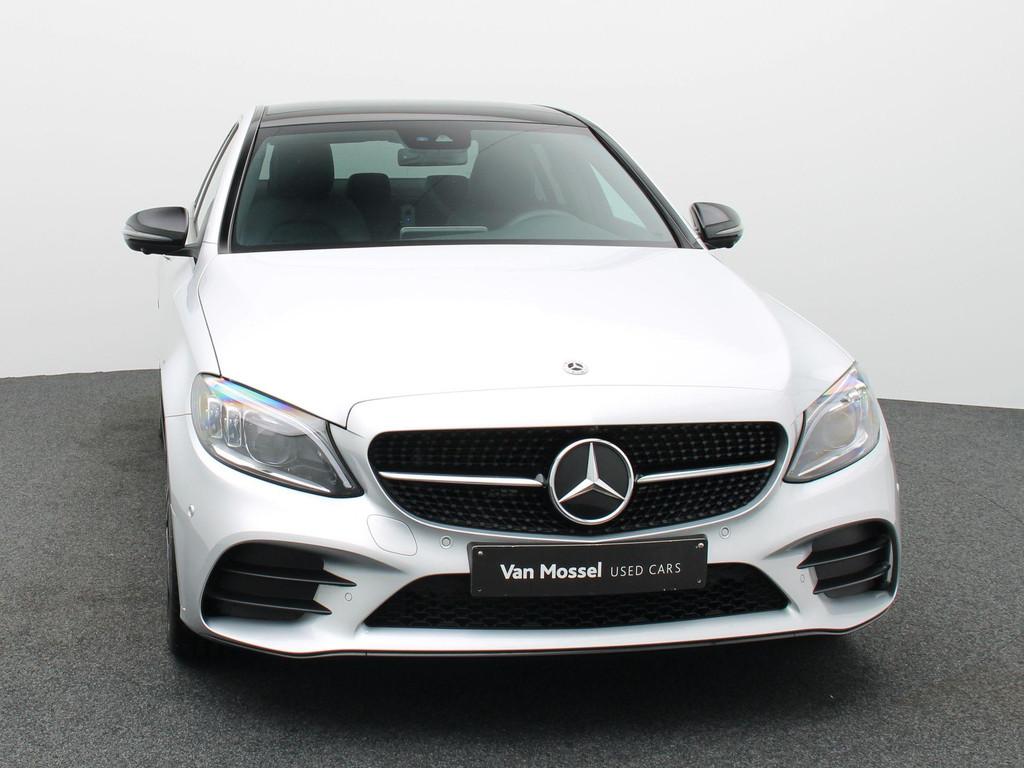 Mercedes-Benz C-Klasse 300 e Sedan AMG LINE + BURMESTER + PA, Autos, Cuir, Argent ou Gris, Entreprise, Carnet d'entretien