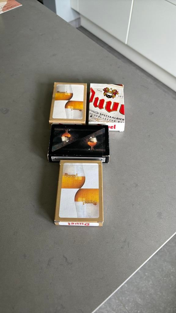 Duvel 3& speelkaarten en kwartet ., Ophalen of Verzenden, Zo goed als nieuw, Duvel