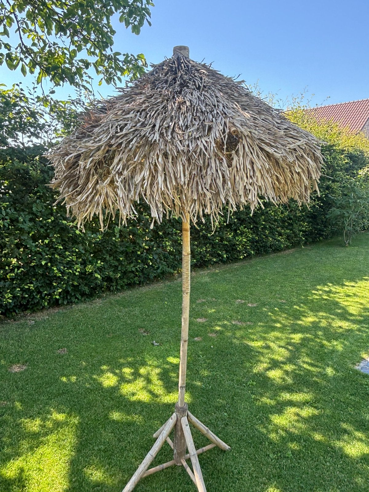 Rieten parasol, Ophalen, Zo goed als nieuw