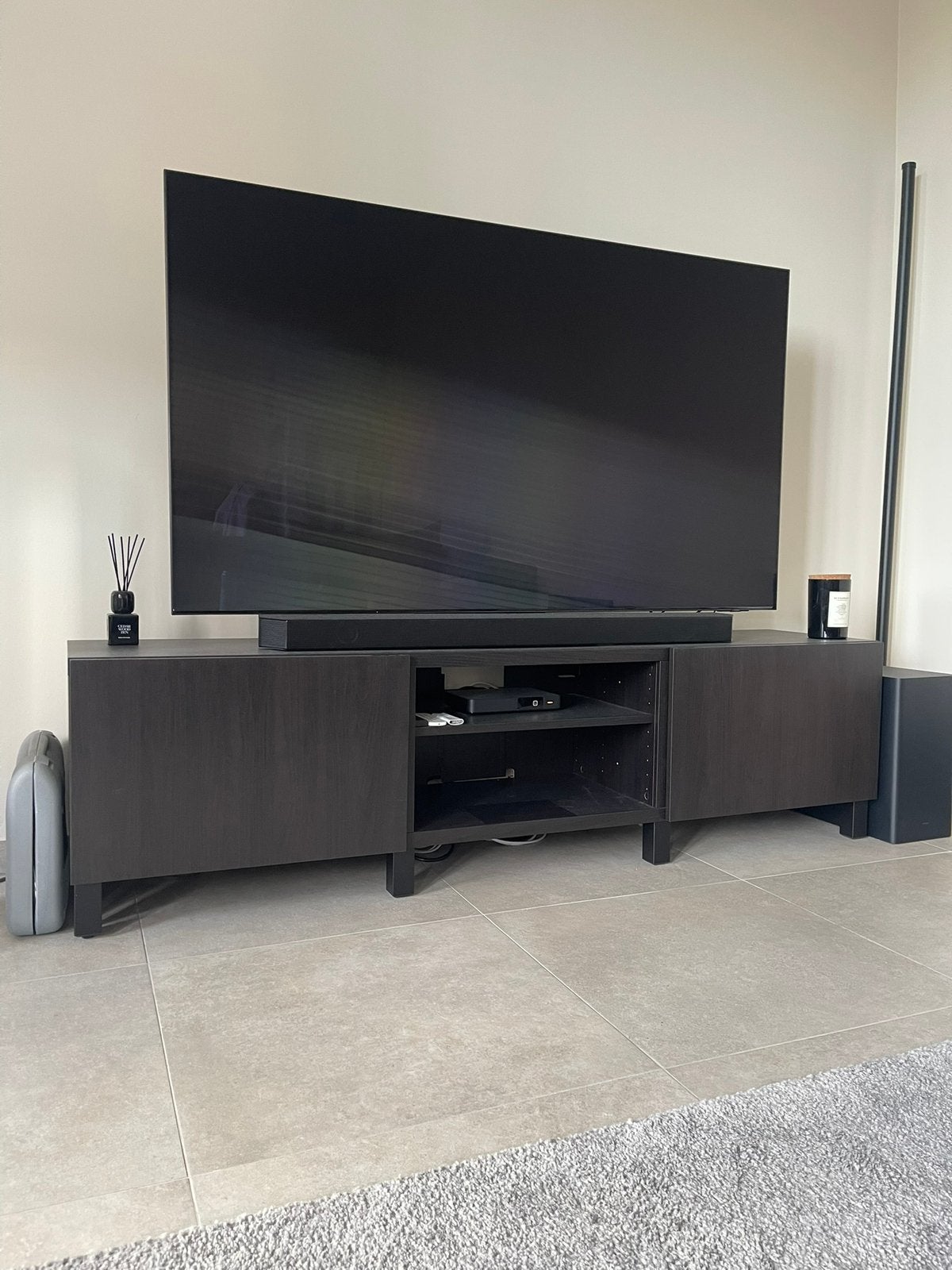 IKEA TV-meubel zwartbruin., 25 à 50 cm, Moins de 100 cm, 150 à 200 cm, Comme neuf