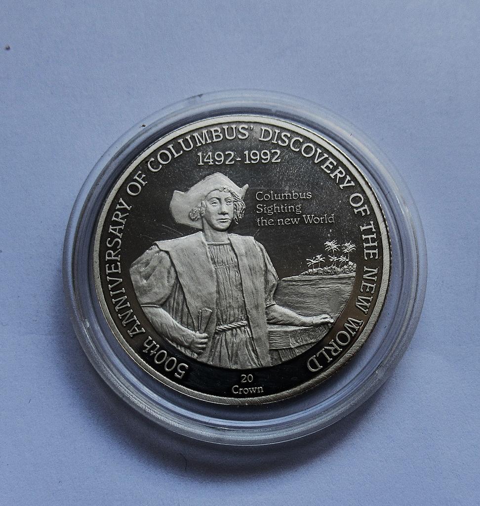 Îles Turques-et-Caïques 20 couronnes 1992, Timbres & Monnaies, Envoi, Amérique centrale, Argent