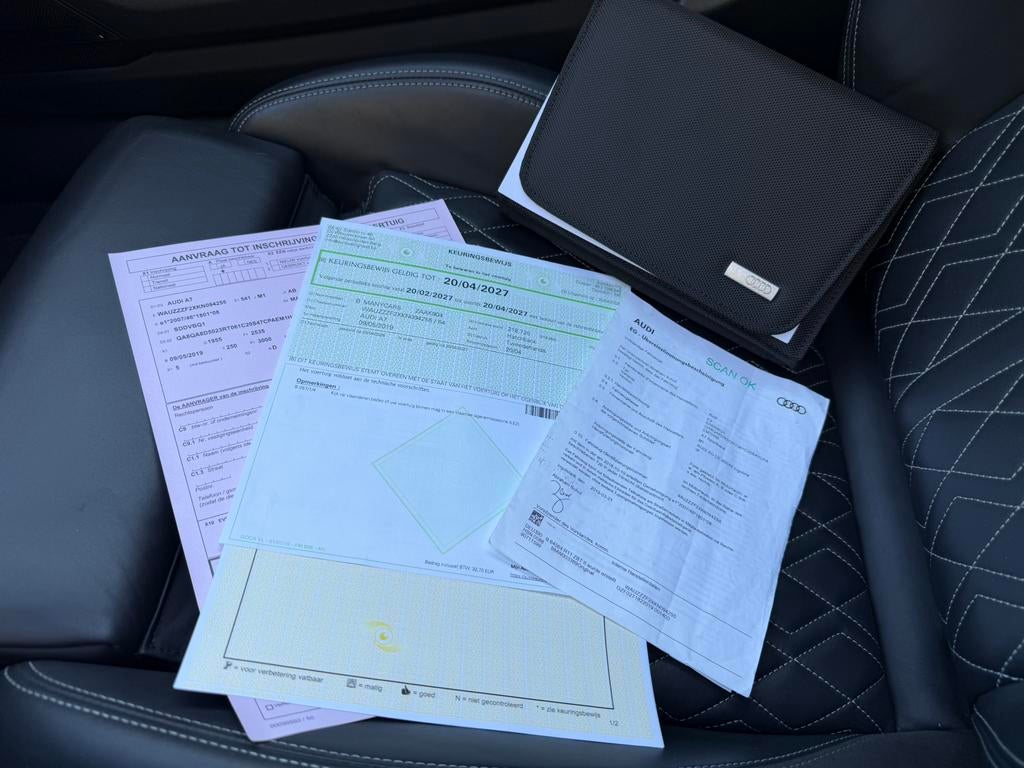 Audi a7 50tdi 220.000km 05/2019 Prêt a immatriculer S-Line, Autos, Argent ou Gris, Achat, Entreprise, Noir