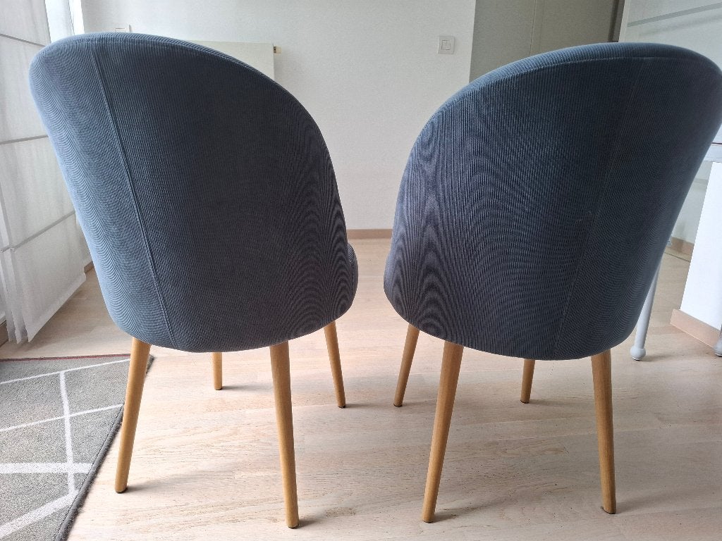 paire fauteuils vintage, Maison & Meubles, Fauteuils, Moins de 75 cm, Design scandinave, Comme neuf, Enlèvement