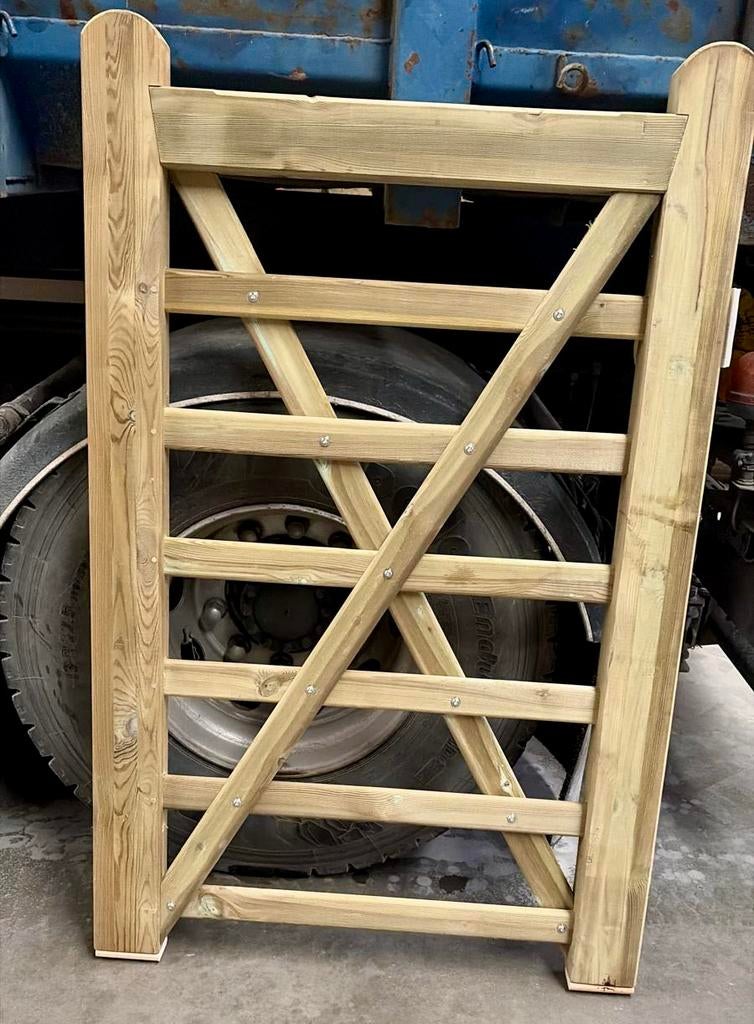 2x Houten poort, Jardin & Terrasse, Portes de jardin, Enlèvement, Neuf, Bois