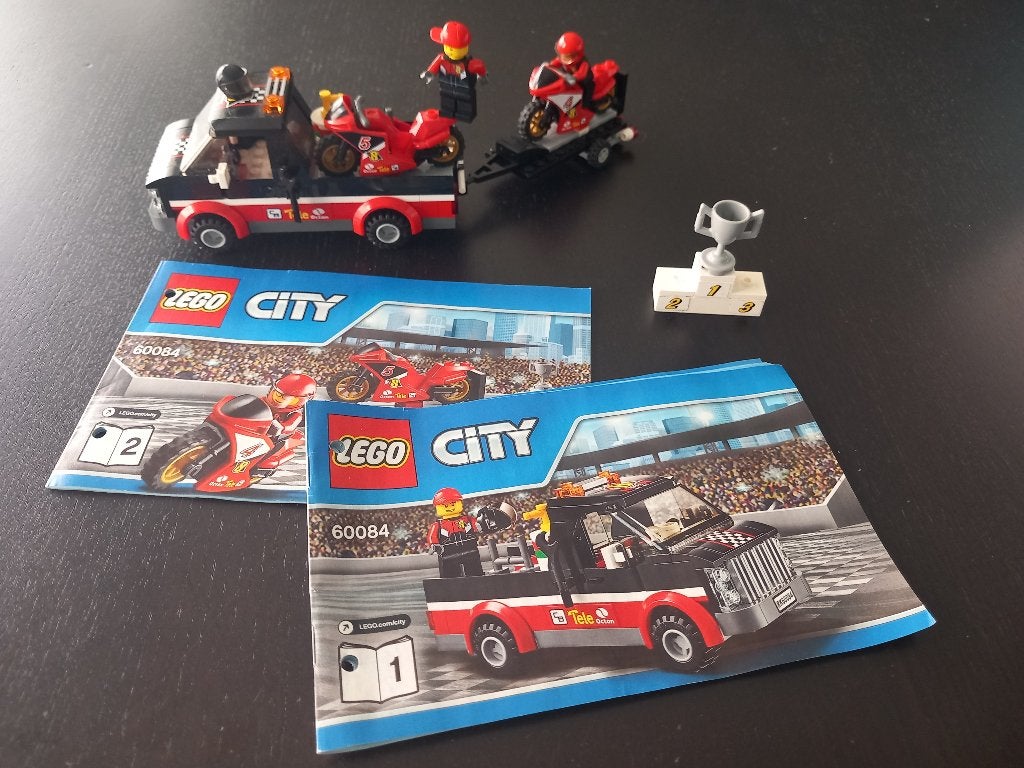 Lego set 60084 Racemotor transport set, Lego, Ophalen of Verzenden, Complete set, Inclusief instructies