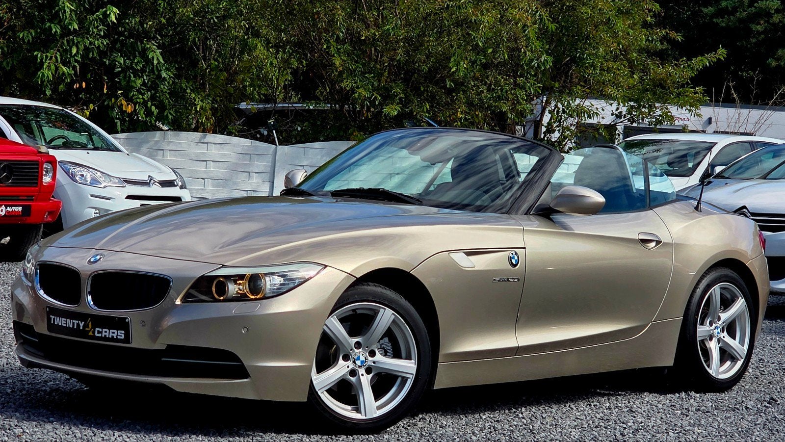 BMW Z4 Benzine 204Pk ParkeerS Cabrio Airco CruiseC, Auto's, Zwart, 2497 cc, Cabriolet, Beige