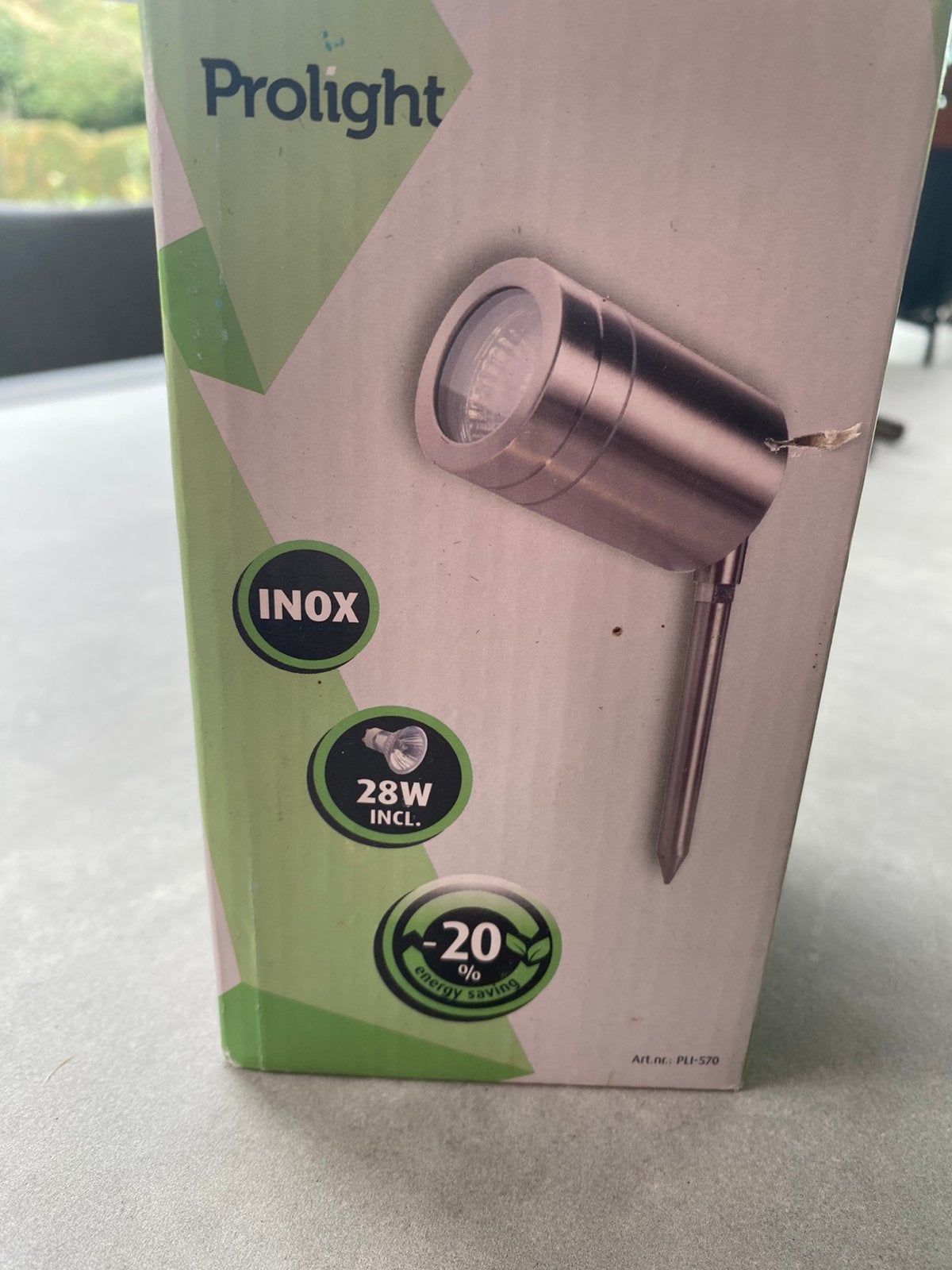 Spot extérieur en inox (sur secteur), Tuin en Terras, Buitenverlichting, Ophalen, Zo goed als nieuw