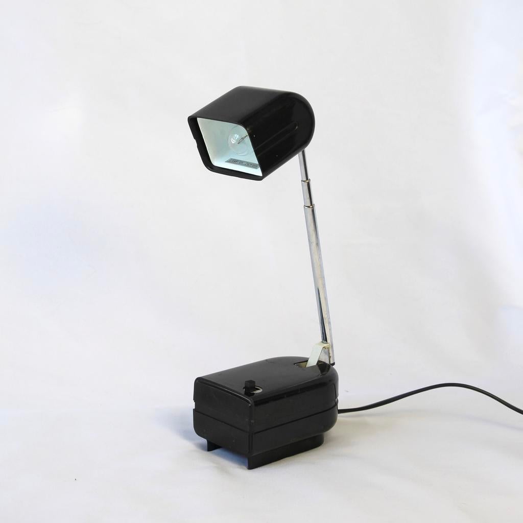 Vintage Telescoop Bureaulamp – Jaren 70 Space Age – Zwart, Ophalen of Verzenden