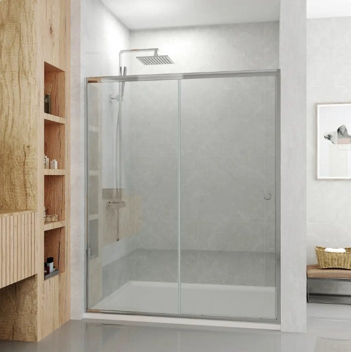 Douchescherm met schuifdeur, Doe-het-zelf en Bouw, Sanitair, Ophalen, Nieuw, Chroom, Douche
