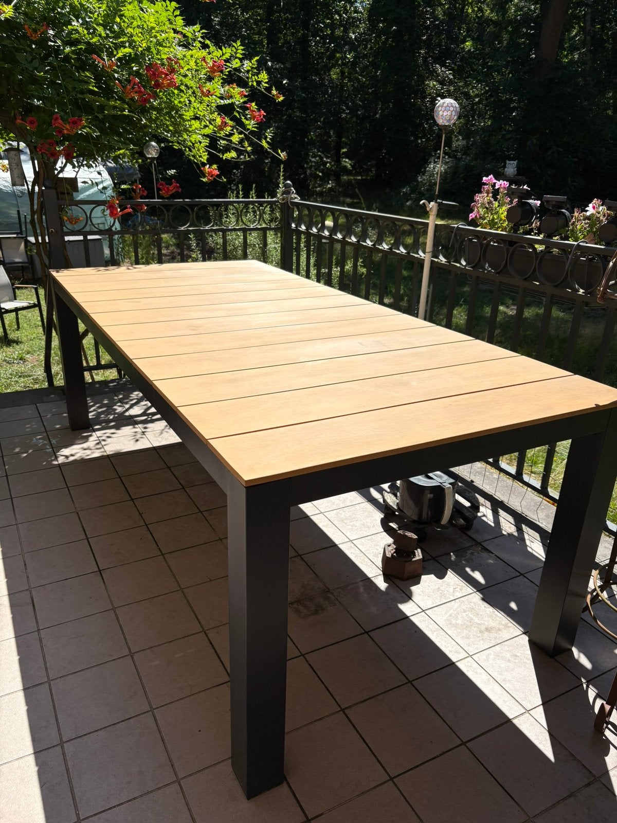 Vinci/Exterioo tuintafel 220x100 cm, Ophalen, Zo goed als nieuw, Aluminium