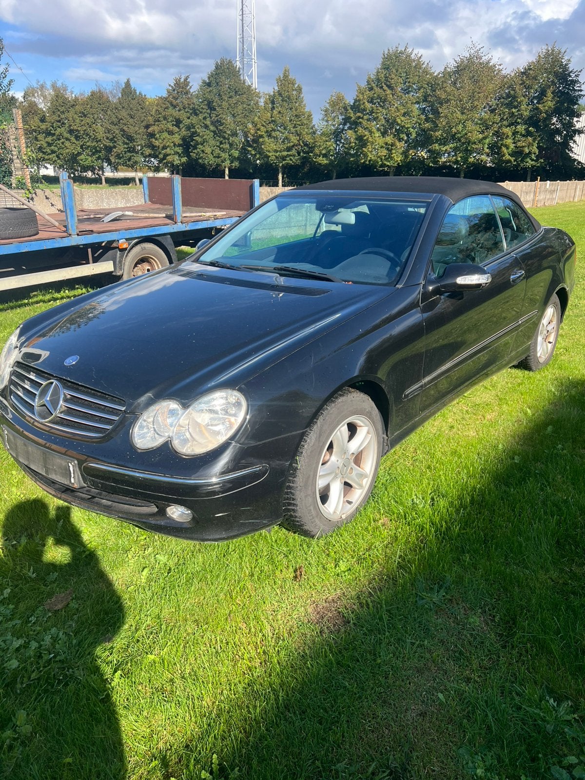 Mercedes w209 clk cabrio 200 kompr automaat met werk aan, Auto's, Automaat, 4 zetels, Zwart, 4 cilinders