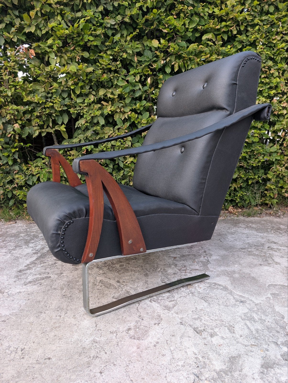 Fauteuil vintage unique, Maison & Meubles, Fauteuils, 75 à 100 cm, Vintage, Enlèvement, Utilisé