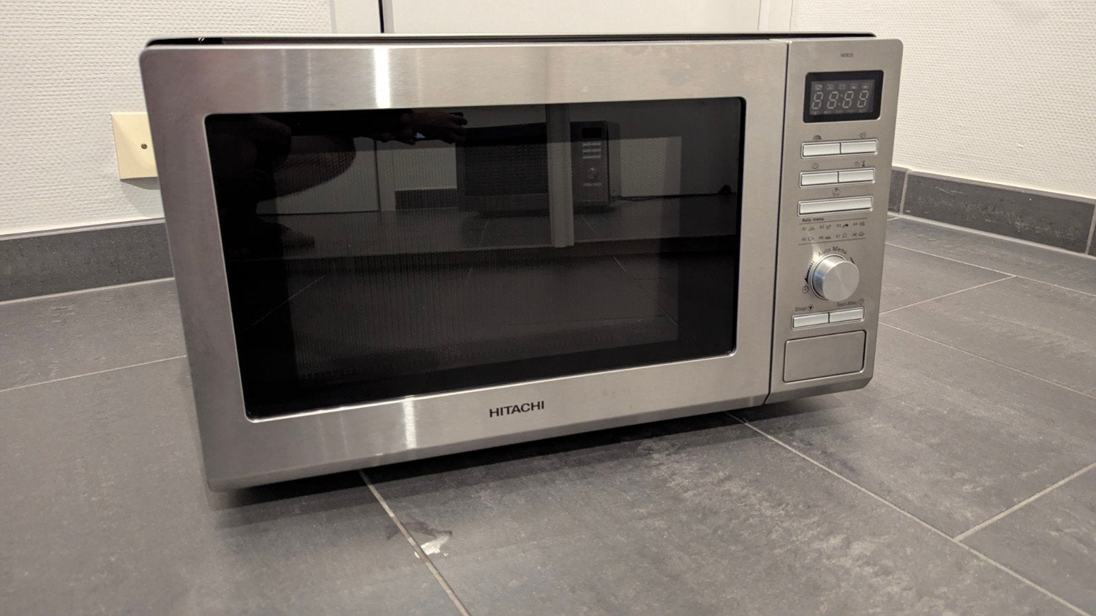 Micro-ondes Hitachi MDE25 – Inox – Excellent état, Electroménager, Micro-ondes, Enlèvement, Micro-ondes