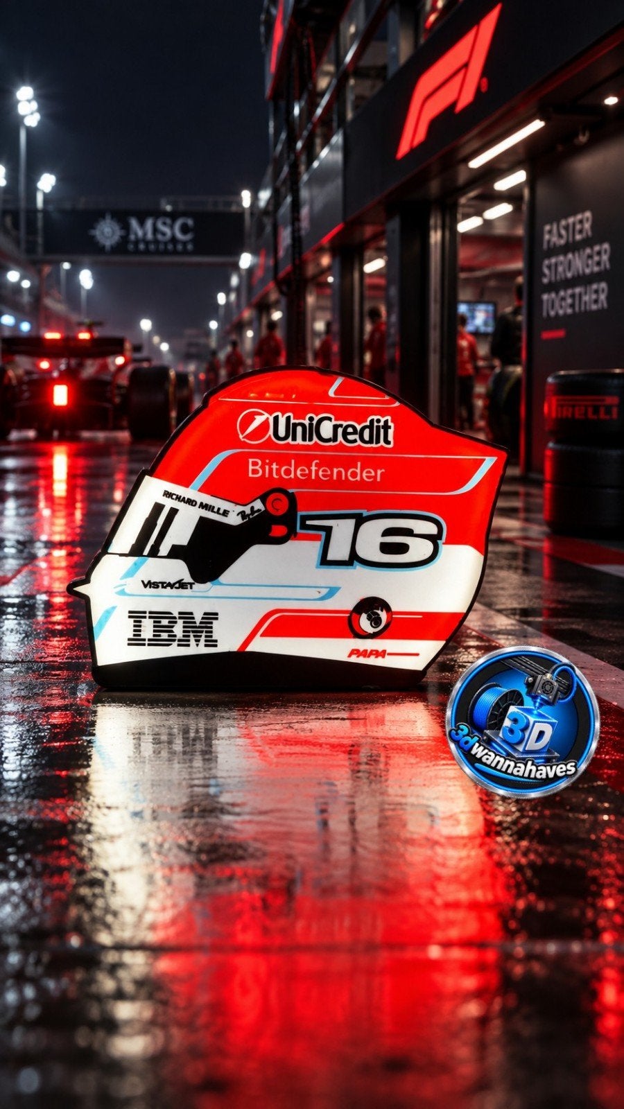Boîte à lumière pour casque Charles Leclerc super cool, Enlèvement ou Envoi, Neuf, ForTwo
