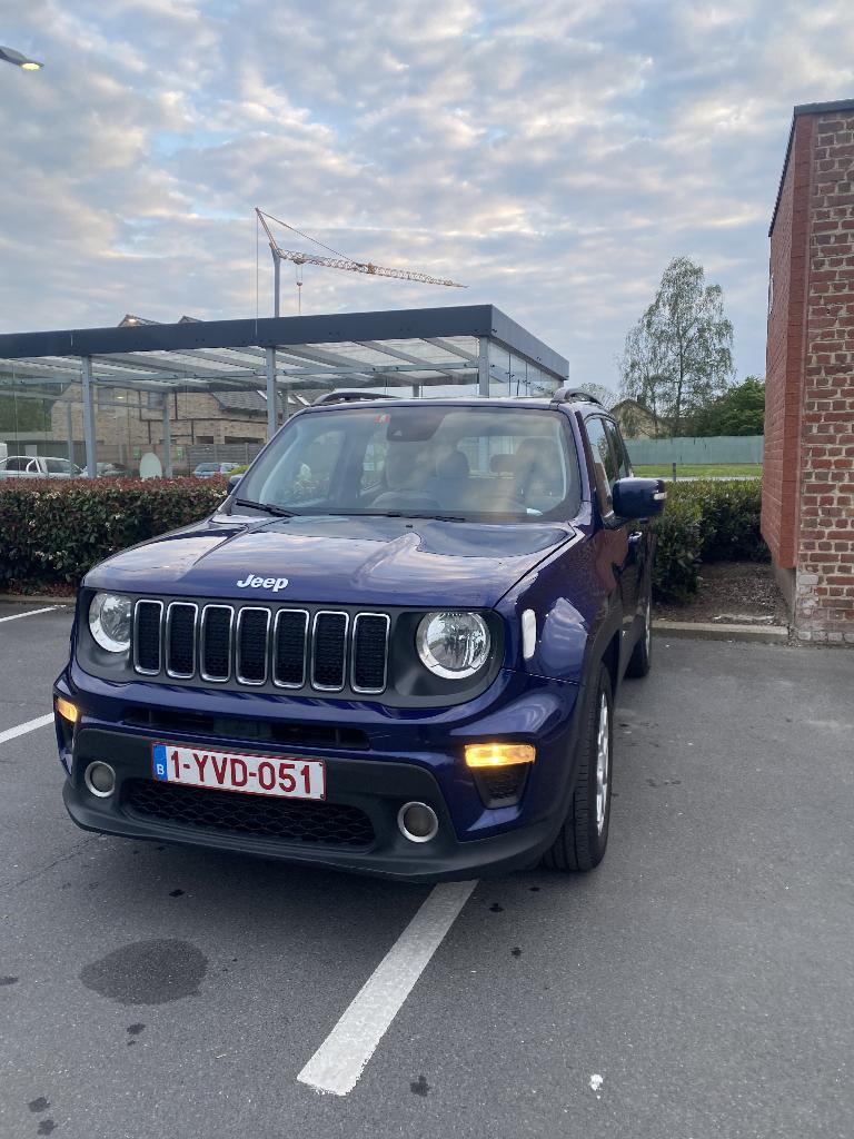 Jeep Renegade 2019 120.000km 88kw, Auto's, Jeep, Blauw, Multifunctioneel stuurwiel, 5 deurs, Particulier