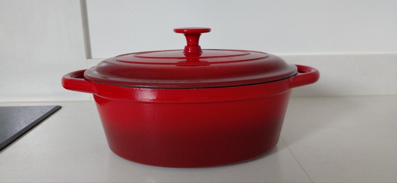 Poêle en fonte rouge Ernesto, Maison & Meubles, Comme neuf, Enlèvement, Avec couvercle, Cocotte