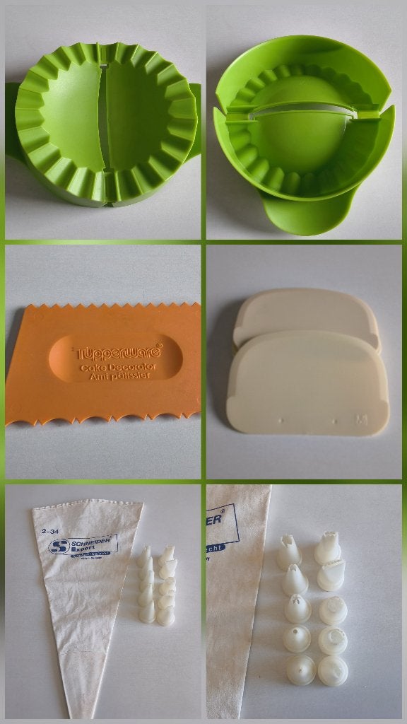 Moule chaussons/Corne décor TUPPERWARE/poche + douilles, Enlèvement ou Envoi, Comme neuf, Autres couleurs, Autres types