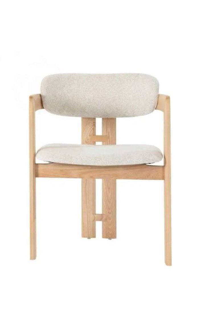 6 NIEUWE design eetkamerstoelen – massief hout naturel, Maison & Meubles, Chaises, Neuf, Bois, Blanc, Enlèvement
