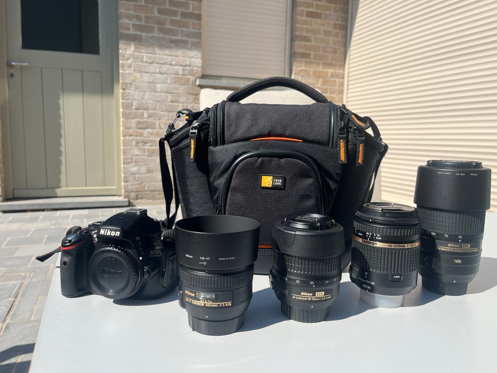 Nikon D5100 set + 4 lenzen, Ophalen, Spiegelreflex, Ingebouwde flitser, 16 megapixels