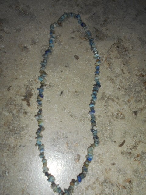 Collier en pierre naturelle bleue, Enlèvement ou Envoi, Comme neuf, Bleu