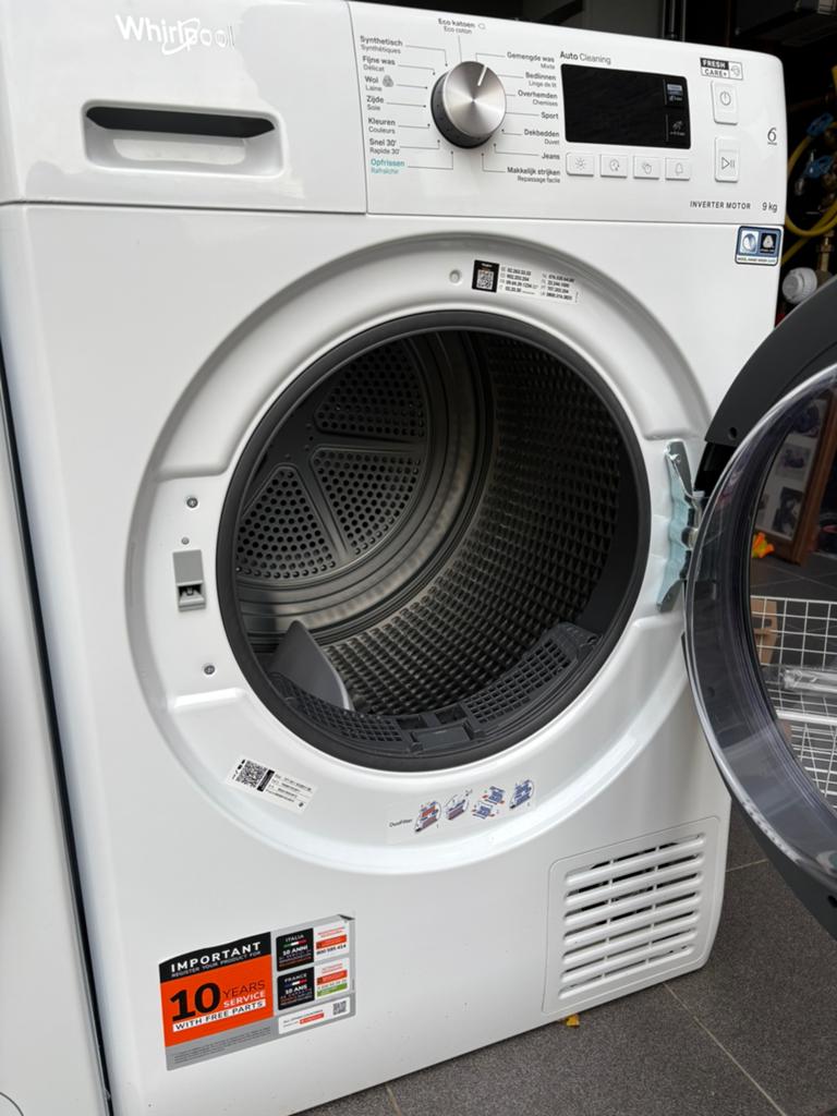 Wasmachine + droogkast whirpool, Elektronische apparatuur, Ophalen, Zo goed als nieuw